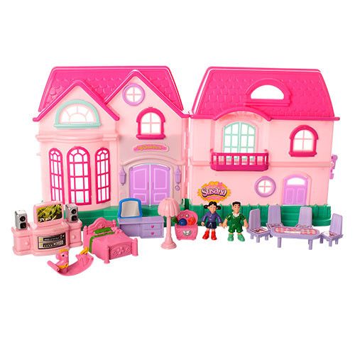 Дитячий ігровий будиночок для ляльок 16526D з лялечками і меблями 16526D фото