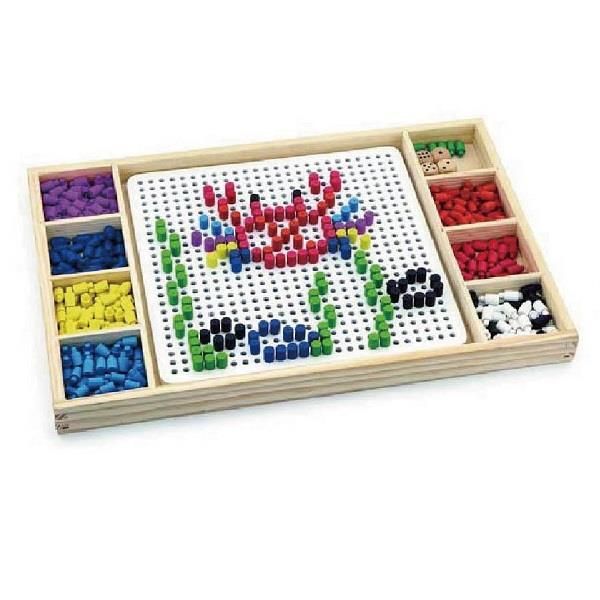 Деревянная настольная игра Viga Toys Мозаика и лудо (59990) 59990 фото