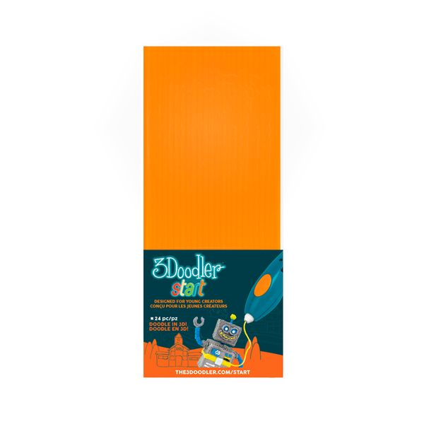 Набор стержней для 3D-ручки 3Doodler Start (оранжевый, 24 шт) 3DS-ECO01-WHITE-24 фото