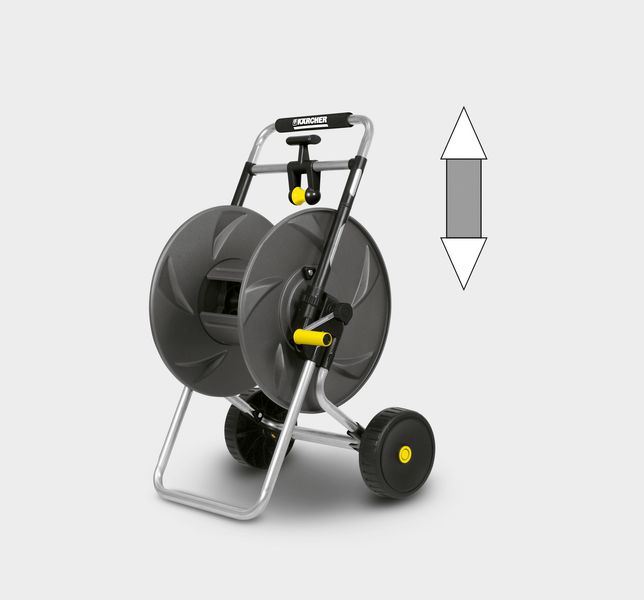 Катушка для шланга Karcher "HT80" на колесах, металлическая, регулировка высоты ручки тележки, длина шланга: 1/2 80м, 5/8 60м, 3/4 40м (2.645-042.0) 2.645-042.0 фото
