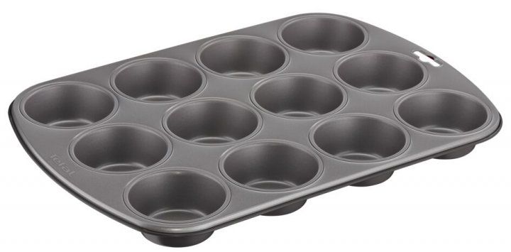 Форма для выпечки мафинов Tefal Easybake baking на 12 шт. 38*27*3 см, углеродистая сталь (J1745074) J1745074 фото