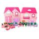Детский игровой домик для кукол с куколками и мебелью (16526D)