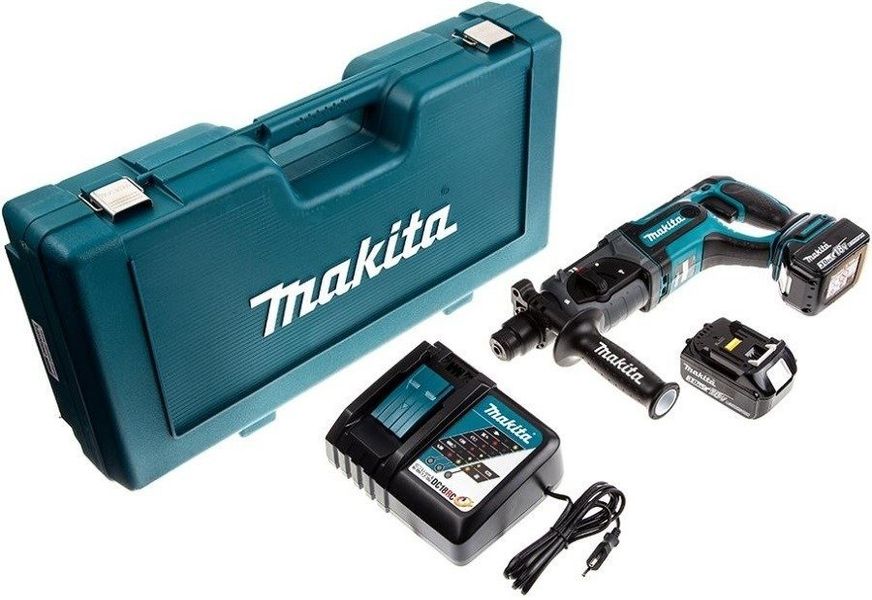 Перфоратор Makita акумуляторний, SDS+, 2Дж, Li-Ion 18В LXT, 2х3Аг (DHR241RFJ) DHR241RFJ фото