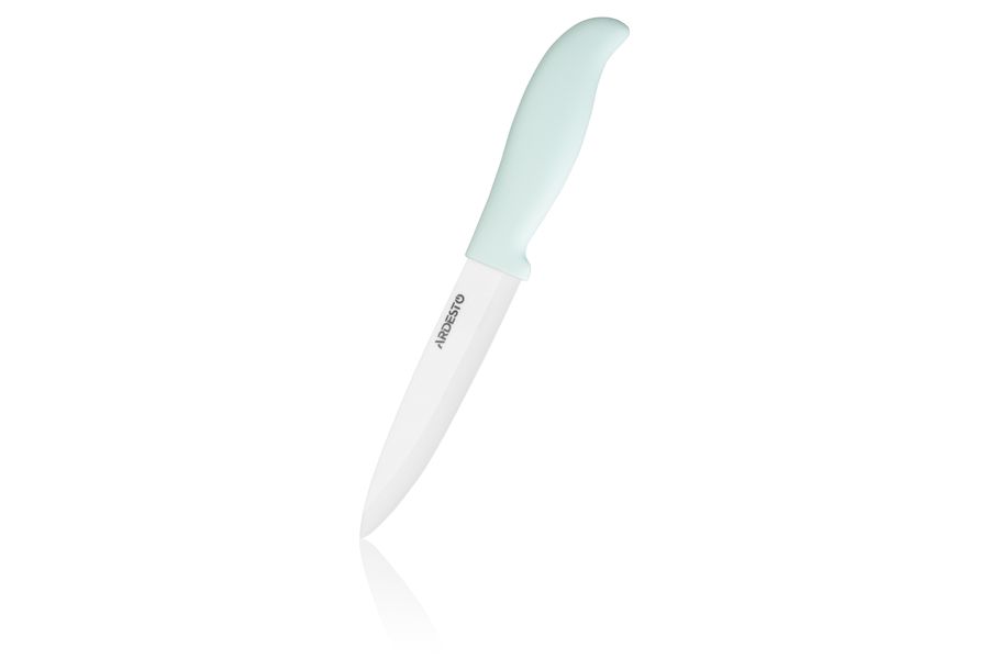 Нож керамический слайсерный Ardesto Fresh 12.5 см, голубой тиффани, керамика/пластик (AR2124CT) AR2124CT фото