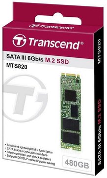 Накопичувач SSD Transcend M.2 480GB SATA 820S (TS480GMTS820S) TS480GMTS820S фото