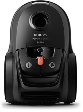 Пылесос Philips мешковый Performer Silent, 650Вт, 4л, НЕРА13, турбощетка, черный FC8785/09 фото