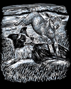 Набір для творчості Sequin Art ARTFOIL SILVER Вівчарка SA0606 - Уцінка SA0606 фото