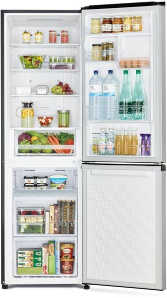Холодильник Hitachi з нижн. мороз., 190x60х65, холод.відд.-215л, мороз.відд.-115л, 2дв., А+, NF, інв., cріблястий (R-B410PUC6PSV) R-B410PUC6PSV фото