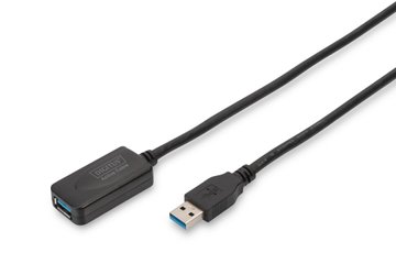 Подовжувач DIGITUS USB 3.0 Active Cable, A/M-A/F, 5м, чорний - Уцінка DA-73104 фото