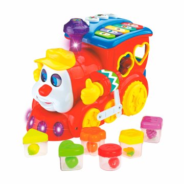 Музыкальная игрушка Hola Toys Паровозик-сортер 556 фото