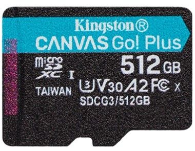 Карта пам'яті Kingston microSD 512GB (SDCG3/512GBSP) - Уцінка SDCG3/512GBSP фото