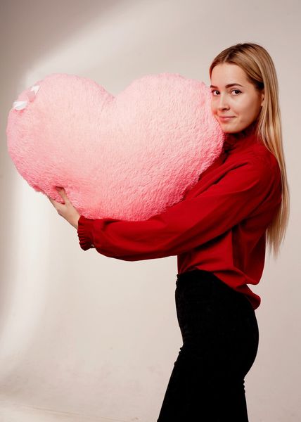 Мягкая игрушка Yarokuz подушка "Сердце" 75 см Розовая (YK0083) YK0082 фото