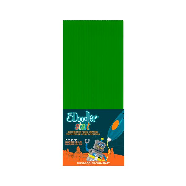 Набор стержней для 3D-ручки 3Doodler Start (зеленый, 24 шт) 3DS-ECO01-WHITE-24 фото