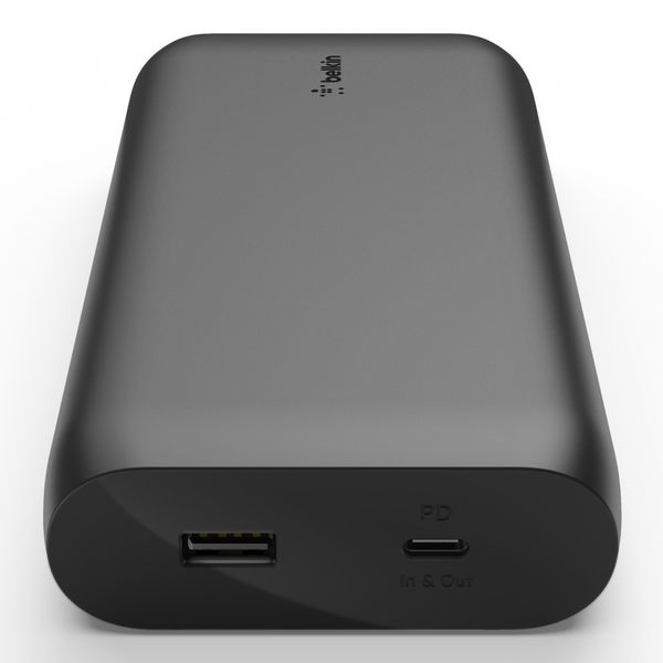 Акумулятор портативний літій-іонний Power Bank Belkin 20000мА·год 30Вт, MacBook, USB-A/USB-C, чорний (BPB002BTBK) BPB002BTBK фото