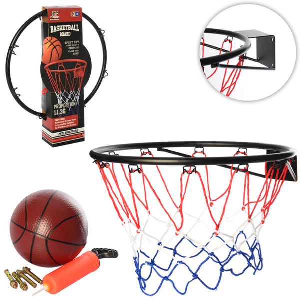 Игровой набор Баскетбол кольцо 46см, сетка, мяч, насос, крепления (MR 0168) MR 0168 фото