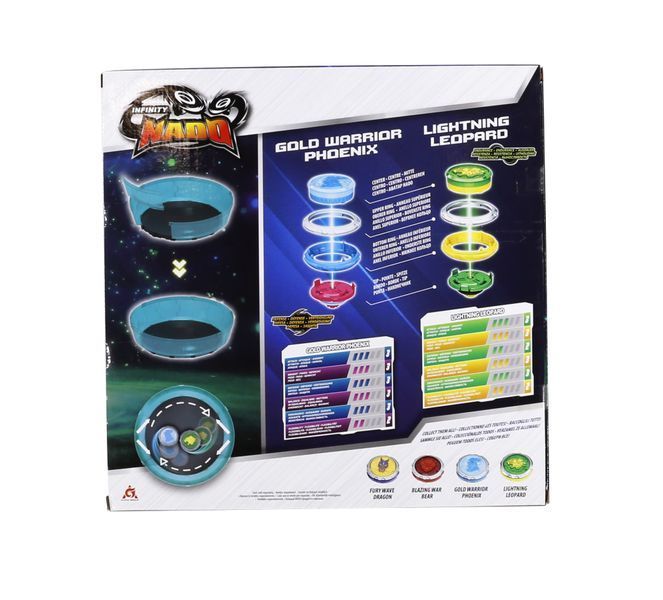 Набор Infinity Nado VI Starter Battle Set Gold Warrior Phoenix vs Lighting Leopard Золотой Воин Феникс против Ослепительного Леопарда (EU654183) EU654183 фото