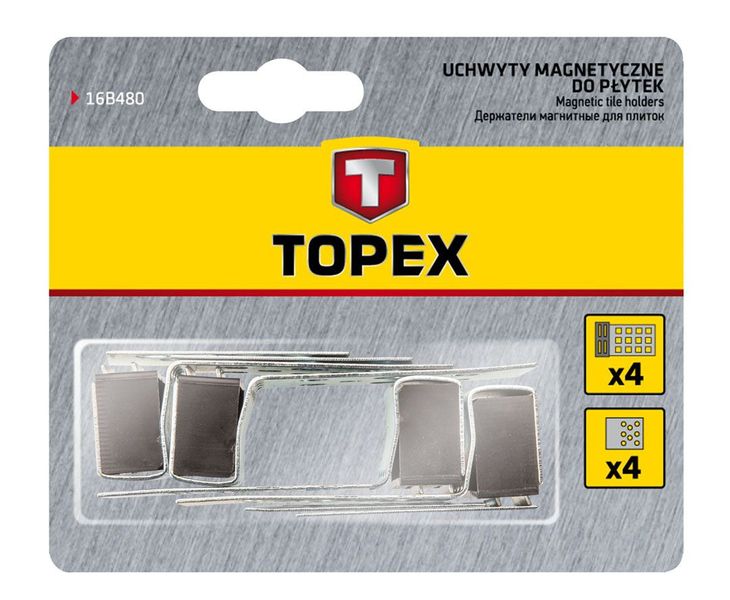 Магніти для кахельної плитки TOPEX, 4 шт. 16B480 фото
