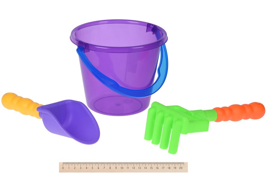Набор для игры с песком Воздушной вертушкой (фиолетовое ведро) (8 шт.) Same Toy (HY-1207WUt-3) HY-1207WUt-3 фото