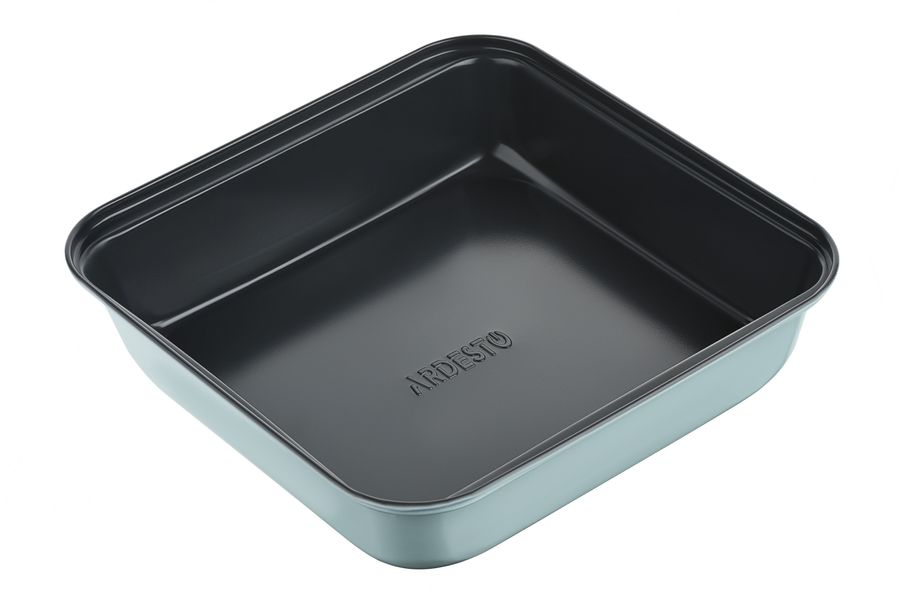 Форма для выпечки Ardesto Tasty baking 23,2*22 см квадратная, серый, голубой, углеродистая сталь AR2302T фото