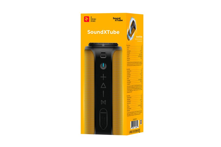 Акустична система 2E SoundXTube TWS, MP3, Wireless, Waterproof Yellow 2E-BSSXTW фото