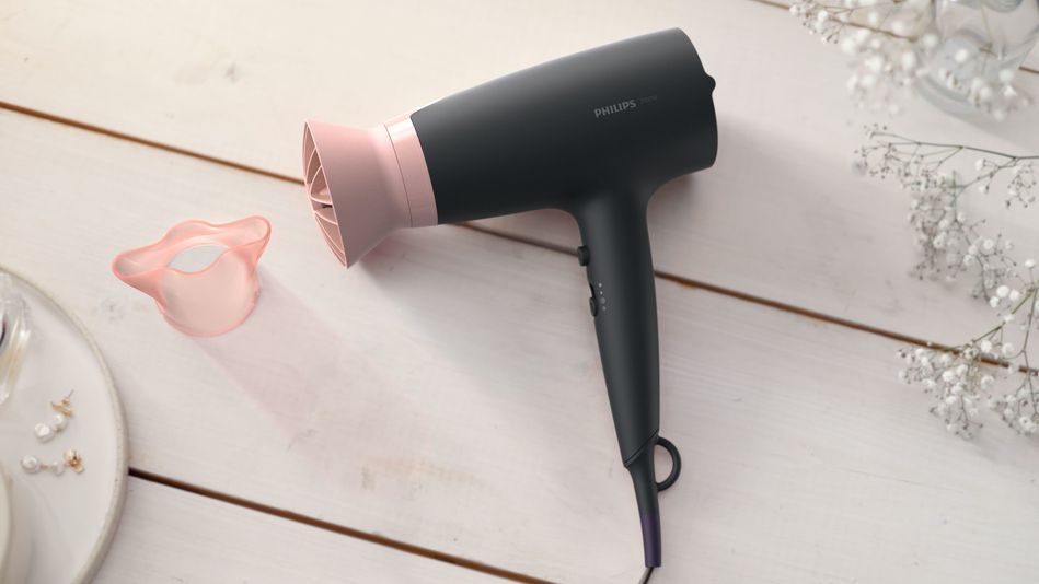 Фен Philips 3000 Series, 2100Вт, 3 режими, іонізація, хол. обдув, чорно-рожевий - Уцінка BHD350/10 фото