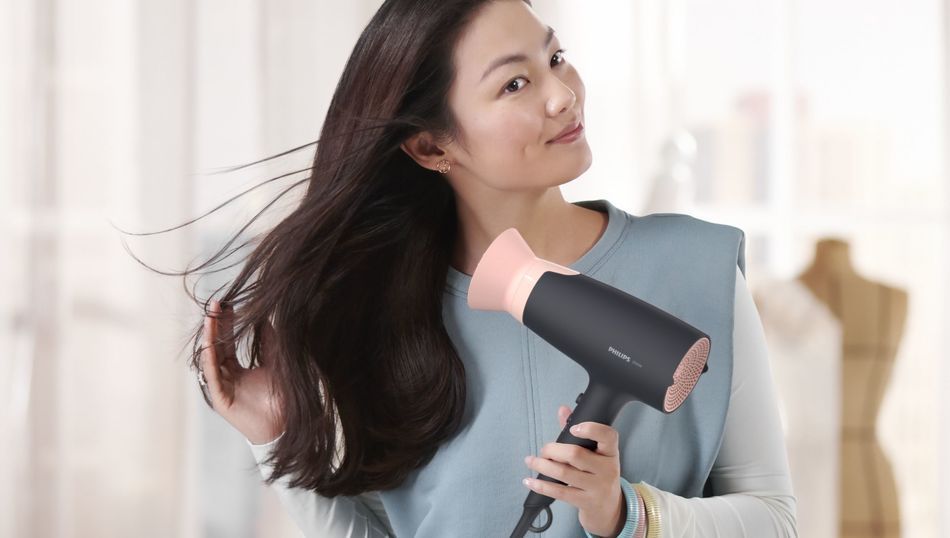 Фен Philips 3000 Series, 2100Вт, 3 режими, іонізація, хол. обдув, чорно-рожевий - Уцінка BHD350/10 фото