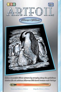 Набор для творчества Sequin Art ARTFOIL SILVER Пингвины SA0609 - Уцінка SA0609 фото