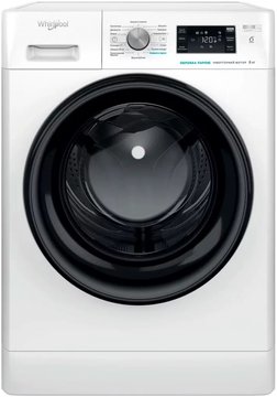 Стиральная машина Whirlpool фронтальная, 8кг, 1200, A+++, 60см, дисплей, пара, инвертор, люк черный, белый FFB8248BVUA фото