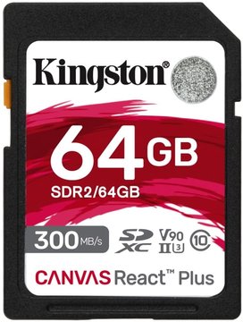 Карта пам'яті Kingston SD 64GB C10 UHS-II U3 R300/W260MB/s (SDR2/64GB) SDR2/64GB фото