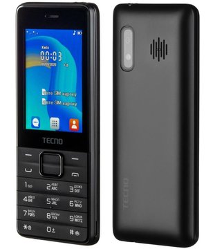 Мобільний телефон TECNO T454 2.8" 2SIM, 1500мА•год, чорний - Уцінка 4895180745973 фото