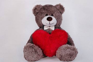Плюшевий ведмідь із сердечком Yarokuz Джиммі 90 см