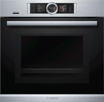 Духовой шкаф Bosch электрический, 66л, A+, пар, дисплей, конвекция, ф-ция микроволн, черный HNG6764S6 фото