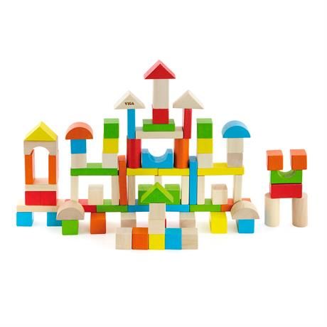 Деревянные кубики Viga Toys Цветные блоки, 80 шт., 2,5 см (50333) 50333 фото