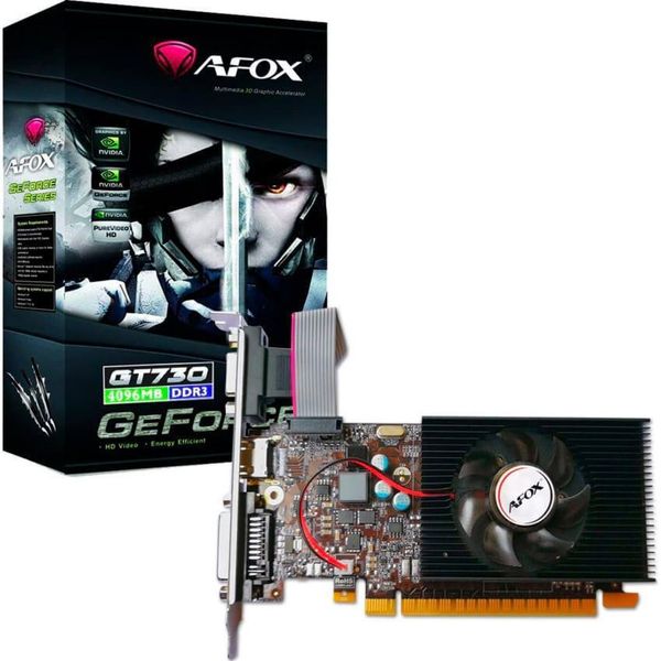 Відеокарта AFOX GeForce GT 730 4GB GDDR3 (AF730-4096D3L6) AF730-4096D3L6 фото