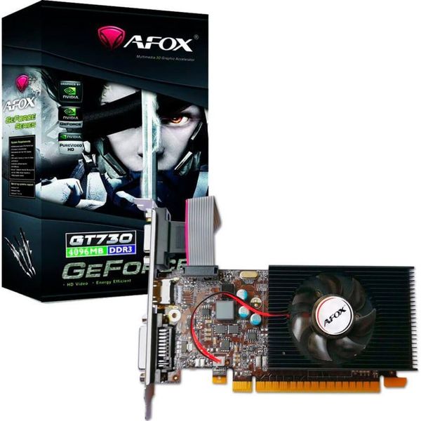 Видеокарта AFOX GeForce GT 730 4GB GDDR3 (AF730-4096D3L6) AF730-4096D3L6 фото