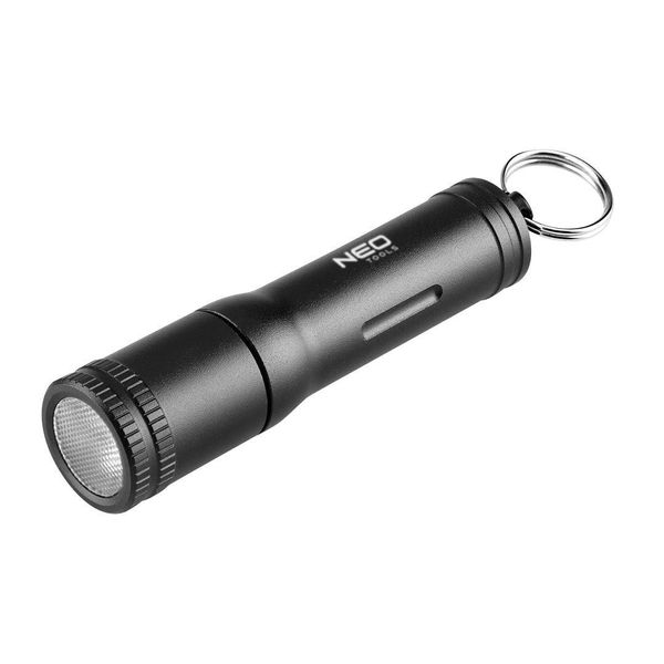 Ліхтар ручний на батарейках Neo Tools, міні, AAAх1, 100лм, алюмінієвий, 6см, 9г, IPX4 (99-068) 99-068 фото