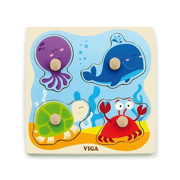 Деревянная рамка-вкладыш Viga Toys Морские обитатели (50132) 50132 фото