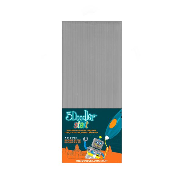 Набор стержней для 3D-ручки 3Doodler Start (серый, 24 шт) 3DS-ECO01-WHITE-24 фото