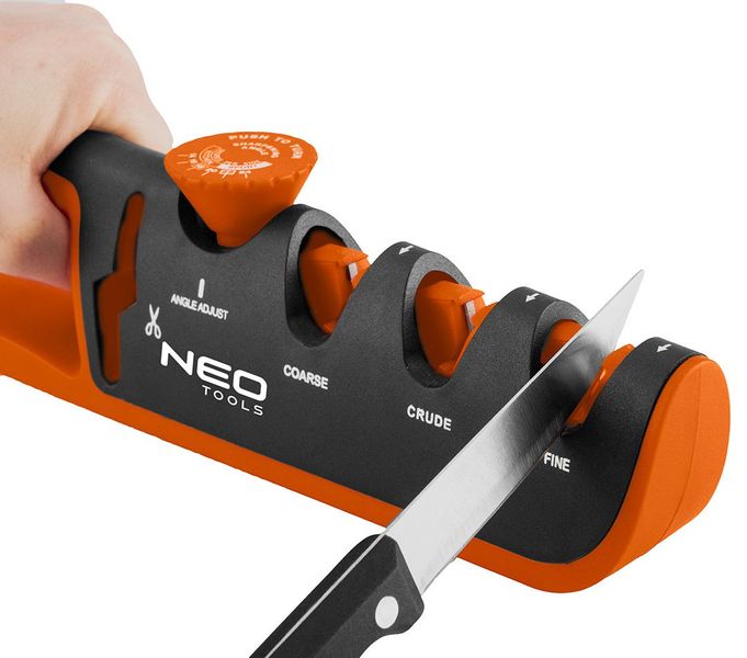 Точилка для ножей и ножниц Neo Tools, регулируется угол заточки, 3 этапа заточки (56-050) 56-050 фото