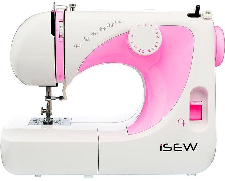 Швейная машина iSEW A15, электромех., 85 Вт, 15 шв.оп., петля полуавтомат, бело-розовый ISEW-A15 фото