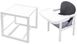 Стульчик- трансформер Babyroom Винни-240 белый пластиковая столешница графит-серый (мишка с сердцем) (680581)