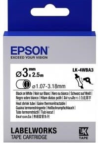 Картридж с лентой Epson LK4WBA3 принтеров LW-300/400/400VP/700 Blk/Wht d3mm/2,5 m C53S654903 фото