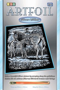 Набор для творчества ARTFOIL SILVER Zebra and Foal Sequin Art (SA1018) SA1018 фото