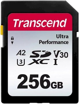 Карта пам'яті Transcend SD 256GB C10 UHS-I U3 A2 R160/W90MB/s 4K TS256GSDC340S фото