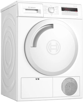 Сушильная машина Bosch тепловой насос, 8кг, A+, 60см, дисплей, белый WTH83001UA фото