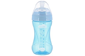 Детская Антиколиковая бутылочка Nuvita NV6032 Mimic Cool 250мл голубая - Уцінка NV6032SKY фото