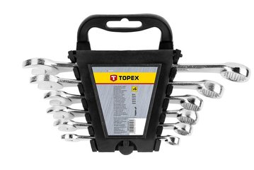 Ключи гаечные TOPEX, набор 6 ед., комбинированные, 8-17 мм (35D397) 35D397 фото