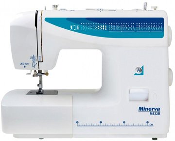 Швейная машина МINERVA , электромех., 85 Вт, 37 швейных операций, петля полуавтомат (M832B) M832B фото