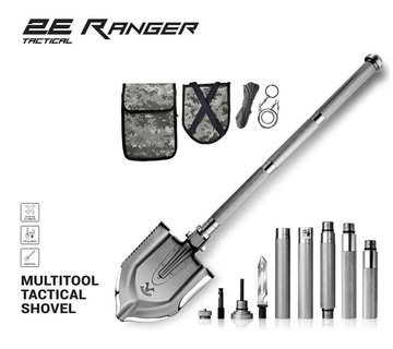Лопата-мультитул тактическая 2E Ranger Steel Gray разборная, 22в1, с чехлом в комплекте, 103 см макс., 1.6 кг (2E-TSMTSF1-STGR) 2E-TSMTSF1-STGR фото