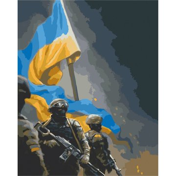 Картина "Українські воїни" 10339-NN 40х50 см Картина за номерами "Українські воїни" 10339-NN 40х50 см 10339-NN фото